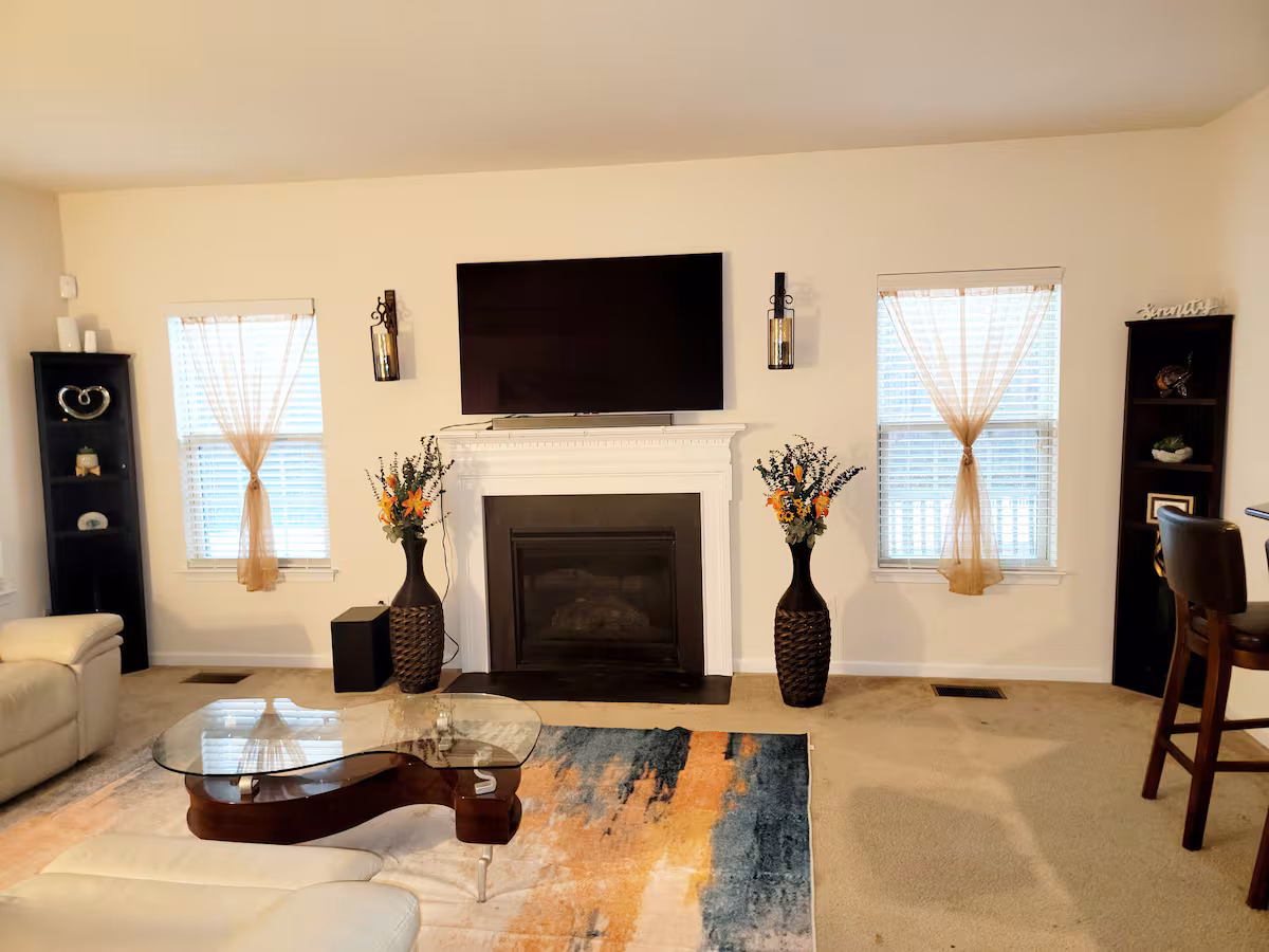 Living room of a big house.